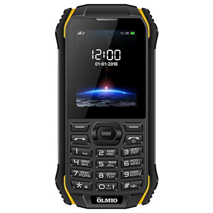 Сотовый телефон Olmio X05 черный/желтый