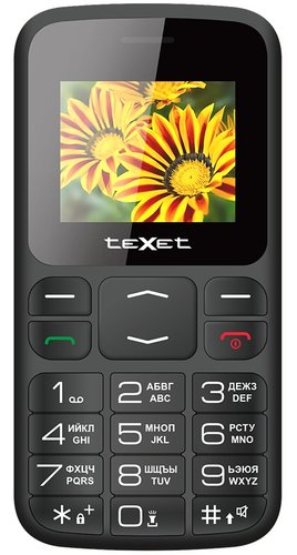 Сотовый телефон teXet TM-B208 черный
