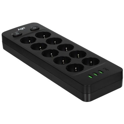 Сетевой фильтр AGNI TP-FO4U10E-C черный