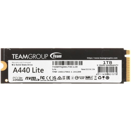 1000 ГБ M.2 NVMe накопитель TEAMGROUP T-FORCE CARDEA A440 Lite [TM8FFQ001T0C129]