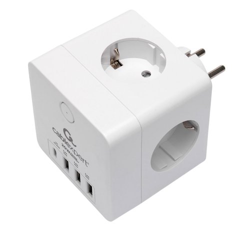 Разветвитель Cablexpert CUBE-4-CU3-W белый