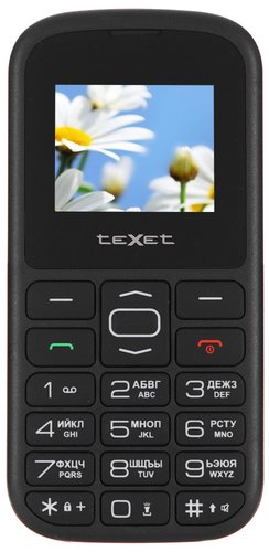 Сотовый телефон teXet TM-B316 черный/красный