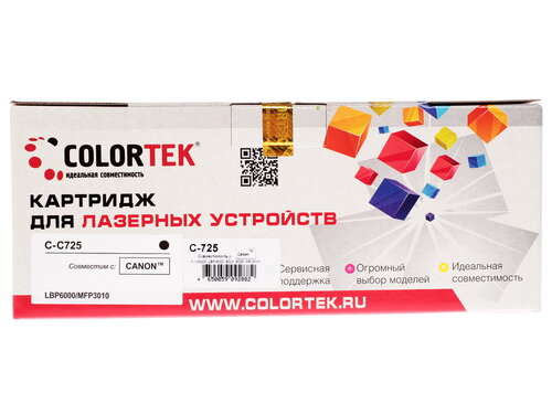Картридж лазерный Colortek С-725 черный