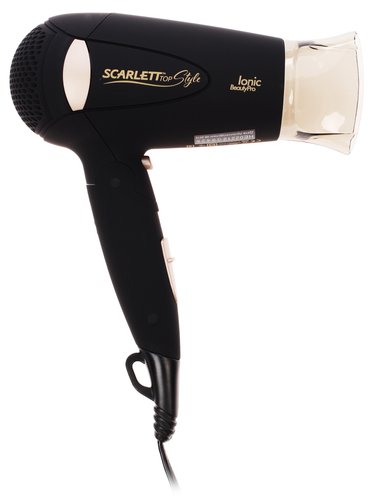 Фен Scarlett SC-HD70IT10 черный/золотистый