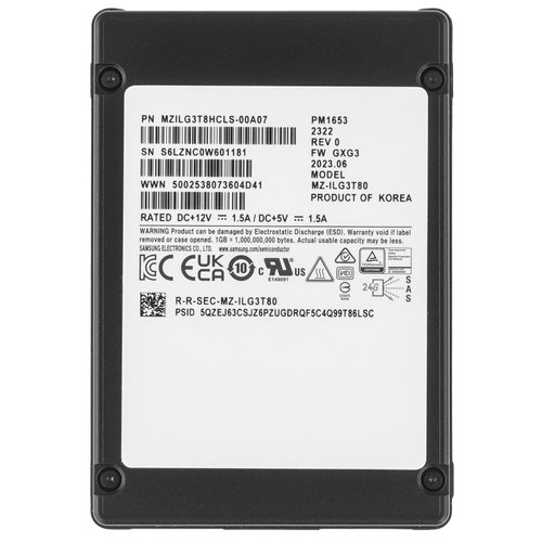 3840 ГБ Серверный SSD Samsung PM1653 [MZILG3T8HCLS]