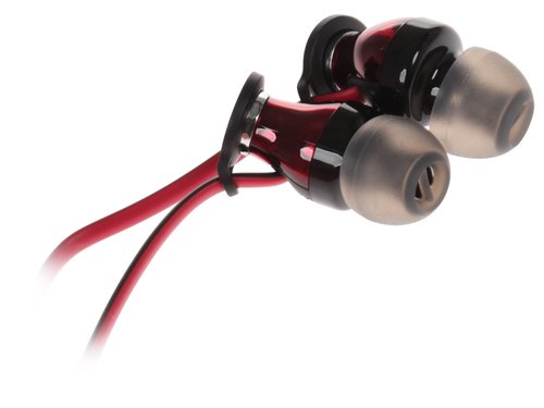 Проводная гарнитура Sennheiser MOMENTUM M2 IEG [внутриканальные, закрытые, 15 Гц - 22000 Гц, микр., регулятор громкости, кабель - 1.3 м, красный/сереб