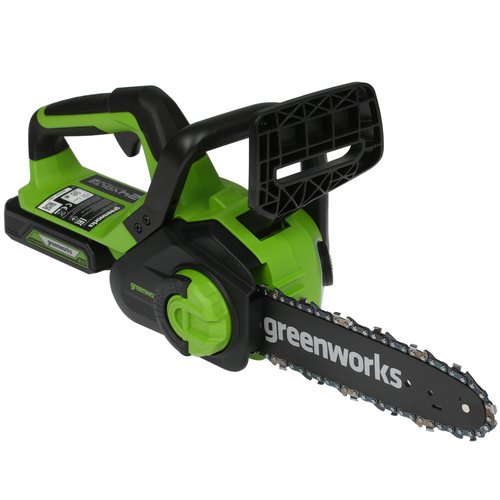 Аккумуляторная цепная пила GreenWorks G24CS25K2  шина - 25 см (10")