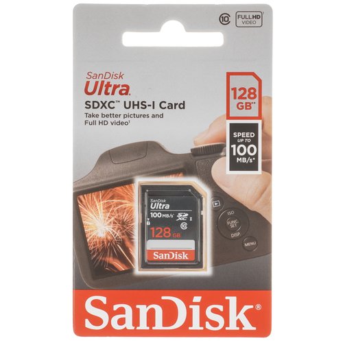 Карта памяти SanDisk Ultra SDXC 128 ГБ [SDSDUNR-128G-GN3IN]