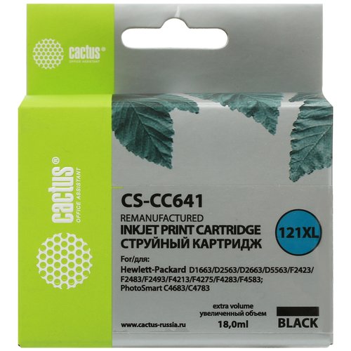 Картридж Cactus CS-CC641 121XL черный