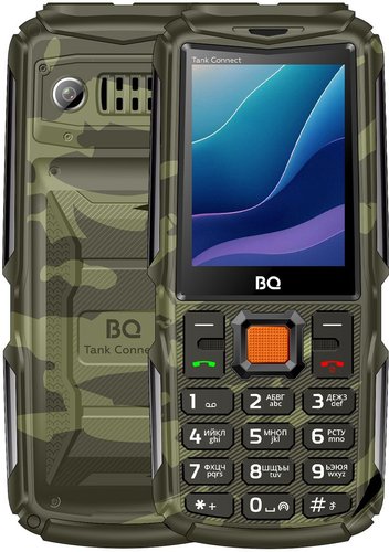 Сотовый телефон BQ 2430L Tank Connect камуфляжный/серый