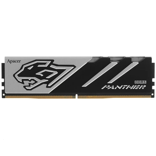 Оперативная память Apacer Panther, DDR5, 16GB (1x16GB), 6000 MHz, CL40, с радиатором, черно-серый