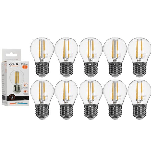 Комплект филаментных ламп Gauss Filament Elementary 52212