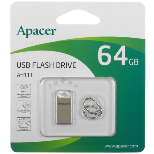 Память USB Flash 64 ГБ Apacer AH111 [AP64GAH111CR-1]