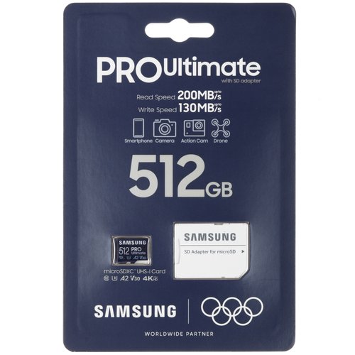 Карта памяти Samsung PRO Ultimate microSDXC 512 ГБ [MB-MY512SA/WW]
