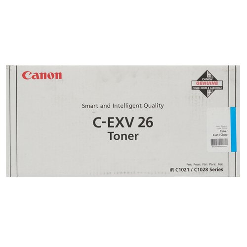 Картридж лазерный Canon C-EXV26 голубой, с чипом