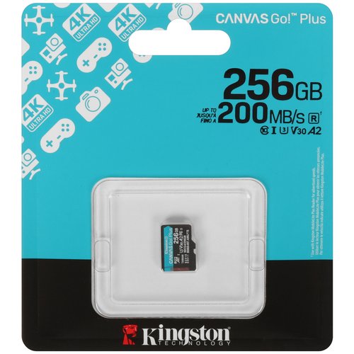 Карта памяти Kingston Canvas Go! Plus microSDXC 256 ГБ [SDCG4/256GBSP]