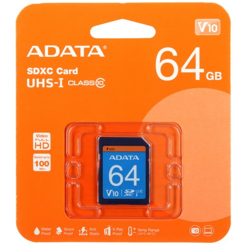 Карта памяти ADATA Premier SDXC 64 ГБ [ASDX64GUICL10-R]