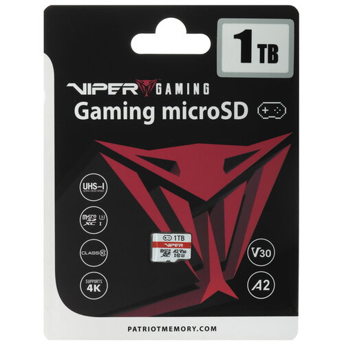 Карта памяти Patriot Viper Gaming microSDXC 1000 ГБ [PV1TBGM32MCX]