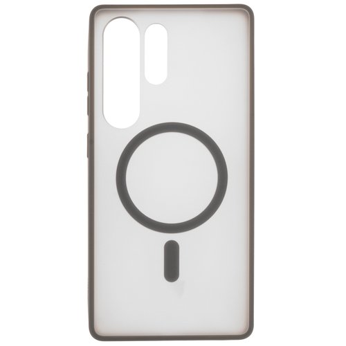 Накладка  uBear Cloud Mag Case для Samsung Galaxy S25 Ultra серый/прозрачный