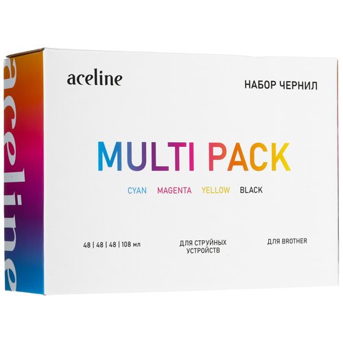 Ink water-soluble Aceline NS-BTD60/BT5000 black, light blue, purple, yellow