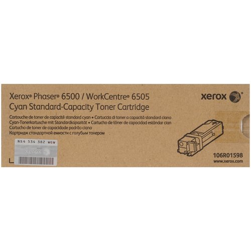 Картридж лазерный Xerox 106R01598 голубой, с чипом