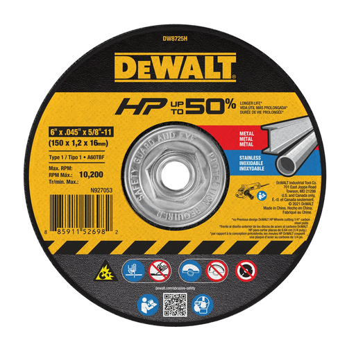 Диск отрезной DeWalt DW8725H