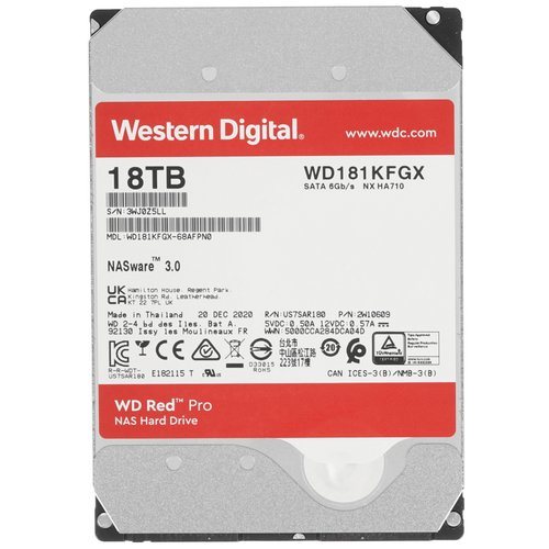 18 ТБ Жесткий диск WD Red Pro [WD181KFGX]