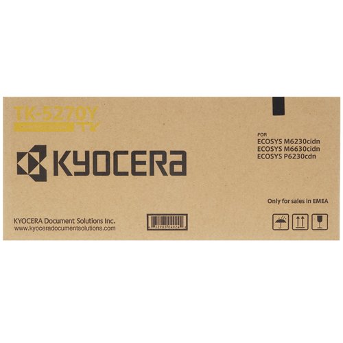 Картридж лазерный Kyocera TK-5270Y желтый, с чипом