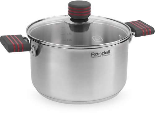 Кастрюля Rondell Stripes RDS-1280 3.4 л 20 см серебристый
