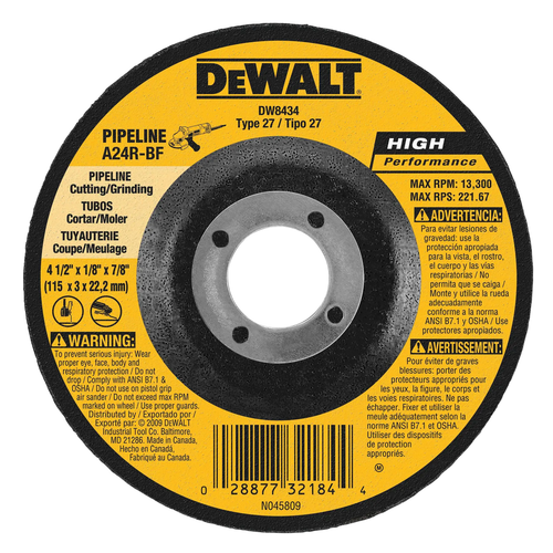 Диск обдирочный DeWalt DW8434
