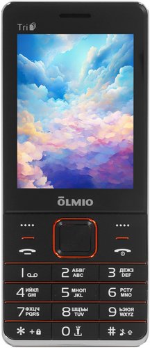 Сотовый телефон Olmio M30 черный/оранжевый