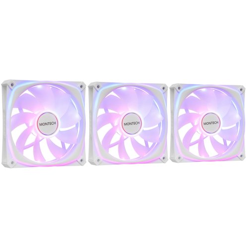 Комплект реверсных вентиляторов Montech RX120 PRO [RX120 PRO 3 in 1 Pack (W)] белый
