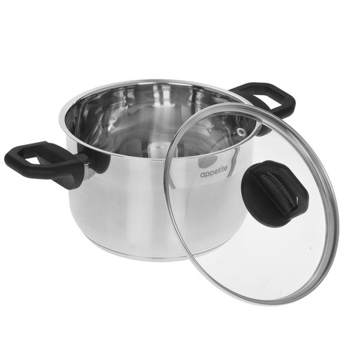 Кастрюля Appetite Бетти 2.7 л 18 см серый