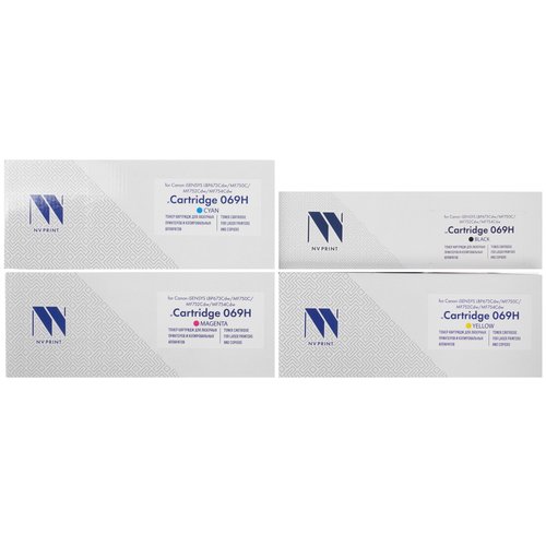 Набор картриджей лазерный NV Print NV-069H CMYK голубой, желтый, пурпурный, черный