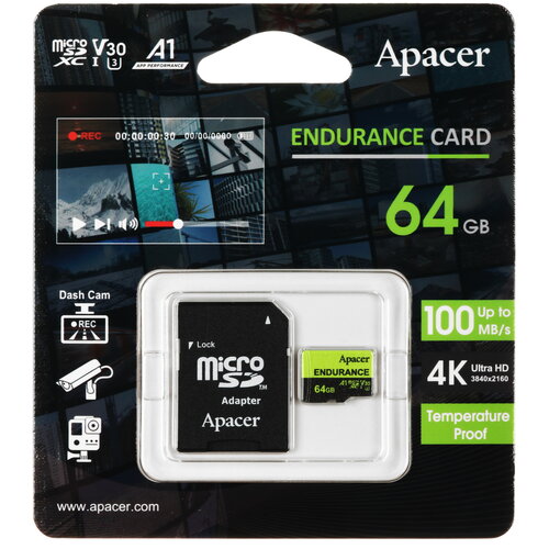 Карта памяти Apacer microSDXC 64 ГБ [AP64GEDM1D05-R]