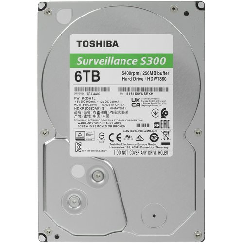 6 ТБ Жесткий диск Toshiba S300 Surveillance [HDWT860UZSVA]