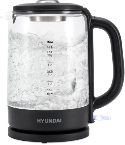 Электрочайник Hyundai HYK-G3402 черный