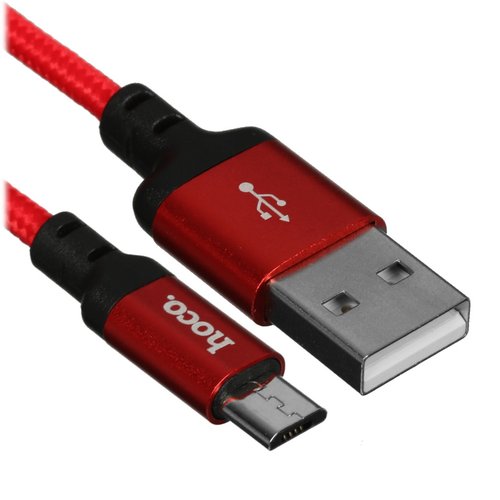 Кабель Hoco micro USB-B - USB Type-A красный