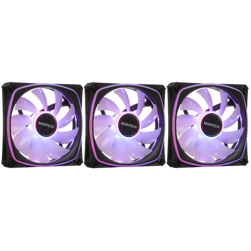 Комплект вентиляторов Montech AX120 PRO [AX120 PRO 3 in 1 Pack (B)] черный