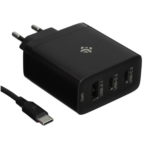 Сетевое зарядное устройство DEXP GaN CB65ACC-2 черный