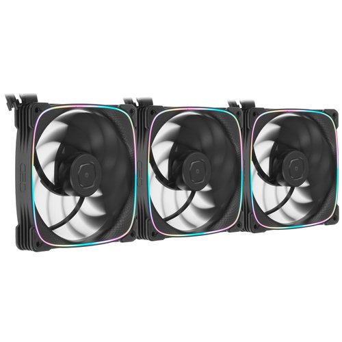 Комплект реверсных вентиляторов Geometric Future Squama 2503RB-14 [1F2503R314000] черный