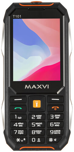 Сотовый телефон Maxvi T101 оранжевый/черный
