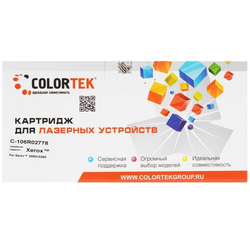 Картридж лазерный Colortek 106R02778 3052/3260 черный