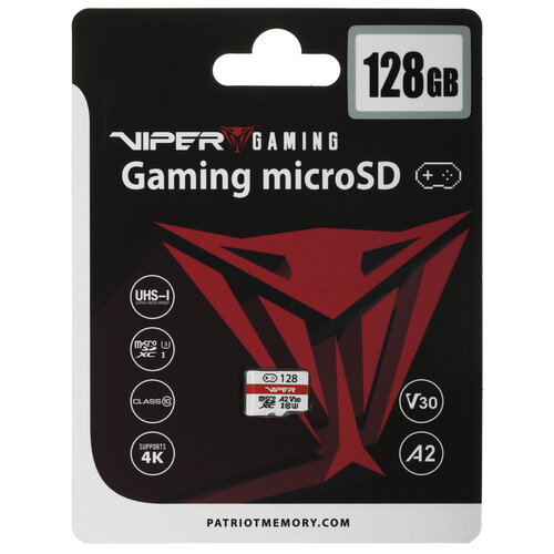 Карта памяти Patriot Viper Gaming microSDXC 128 ГБ [PV128GGM32MCX]
