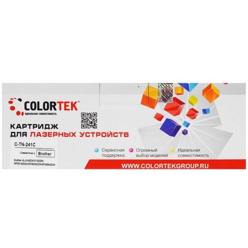 Картридж лазерный Colortek TN-241C голубой