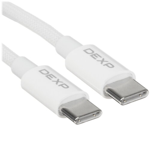 Кабель DEXP USB Type-C - USB Type-C белый 2 м