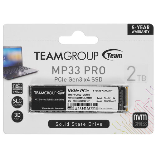 2000 ГБ M.2 NVMe накопитель TEAMGROUP MP33 PRO [TM8FPD002T0C101]