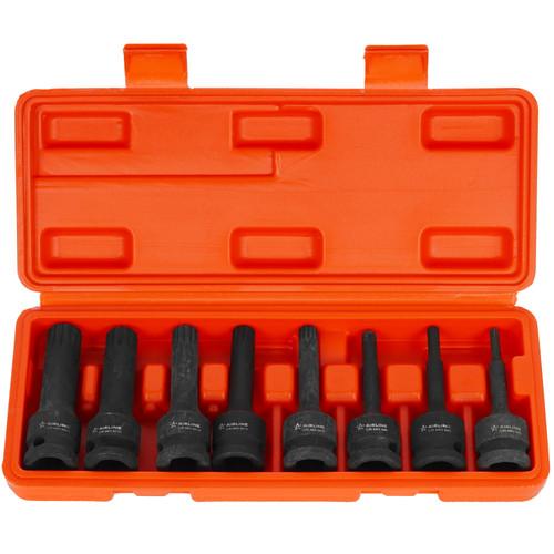 Набор головок ударн. 1/2" 78мм внешний SPLINE 8 пр. (M5,M6,M8,M10,M12,M14,M16,M18) кейс ()