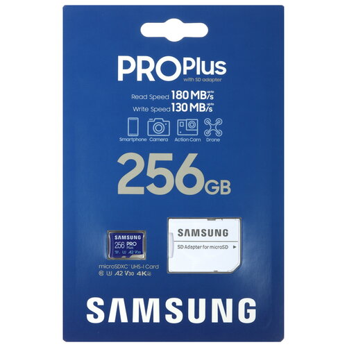 Карта памяти Samsung PRO Plus microSDXC 256 ГБ [MB-MD256SA/UE]