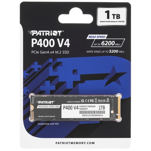 1000 ГБ M.2 NVMe накопитель Patriot P400 V4 [P400VP1TBM28H]